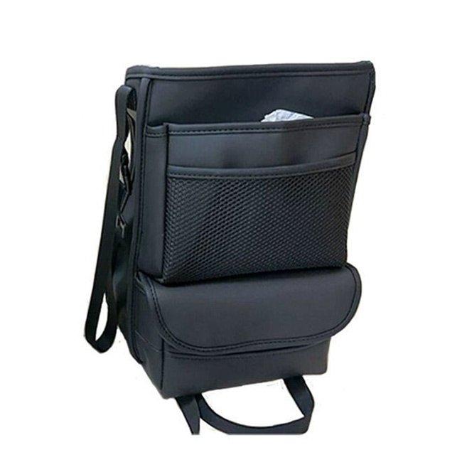 【ENNE】汽車座椅中間收納袋/汽車扶手箱皮革儲物掛袋(兩面可用)