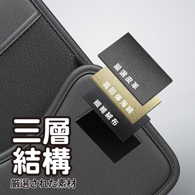 【ENNE】汽車座椅中間收納袋/汽車扶手箱皮革儲物掛袋(兩面可用)