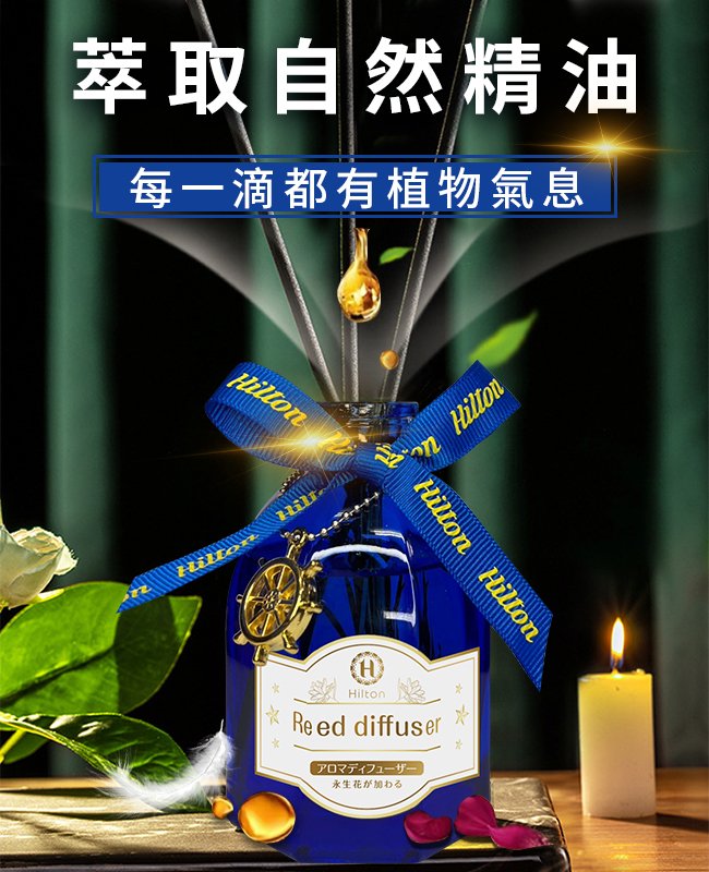 【Hilton 希爾頓】希臘風情永生花精油擴香燈組