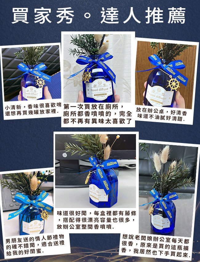 【Hilton 希爾頓】希臘風情永生花精油擴香燈組