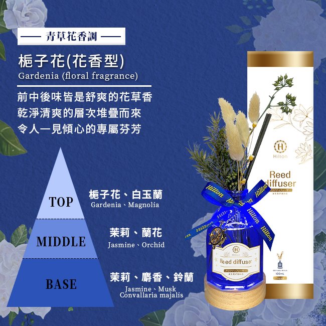 【Hilton 希爾頓】希臘風情永生花精油擴香燈組