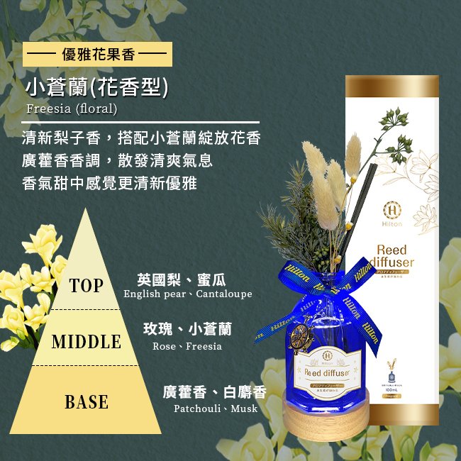 【Hilton 希爾頓】希臘風情永生花精油擴香燈組