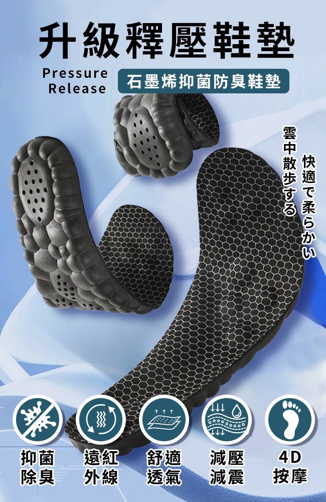 石墨烯遠紅外線4D釋壓鞋墊