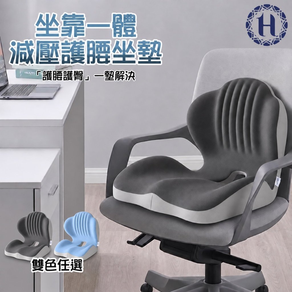 坐靠一體減壓護腰坐墊/2色