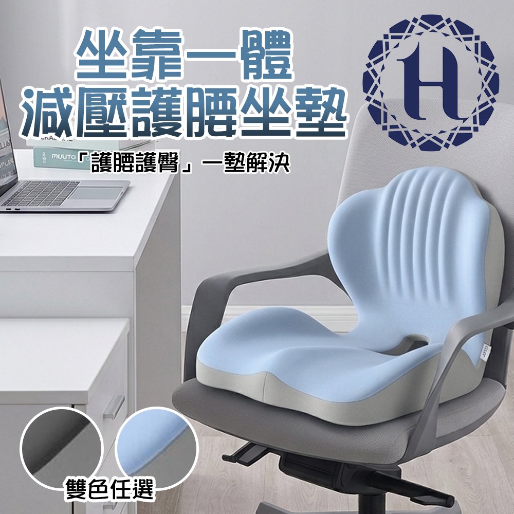 坐靠一體減壓護腰坐墊/2色