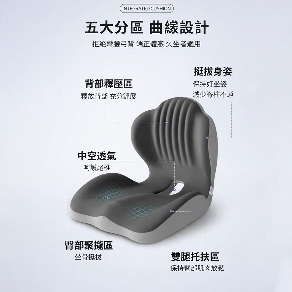 坐靠一體減壓護腰坐墊/2色